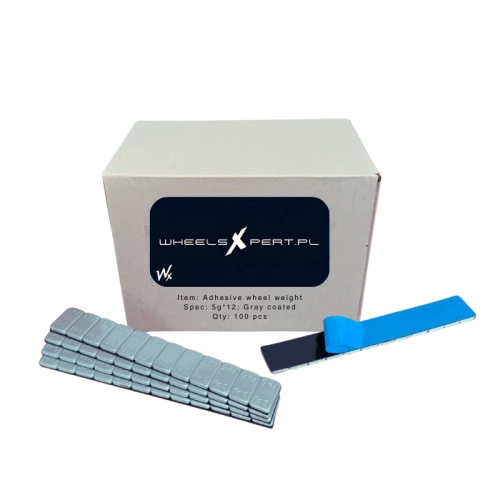 Ciężarki klejone stalowe powlekane szare 12x5g - 100szt.